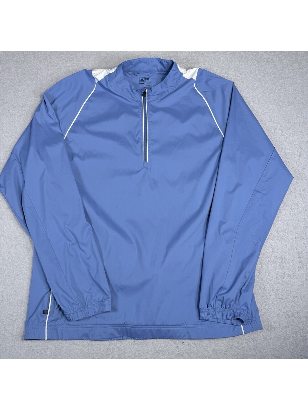 Adidas ClimaProof Quarter Zip Pullover Jacket Men’s XL Blue Windbreaker Golf